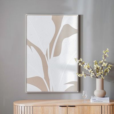 Bloom Canvas Fern Leaf Zoom Beige- Wht 80x120