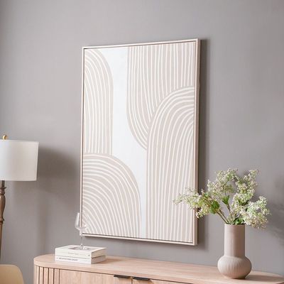 Bloom Canvas U texture Zoom Beige- Wht 80x120