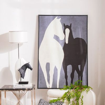 Bloom Canvas Horse Pair  80x120