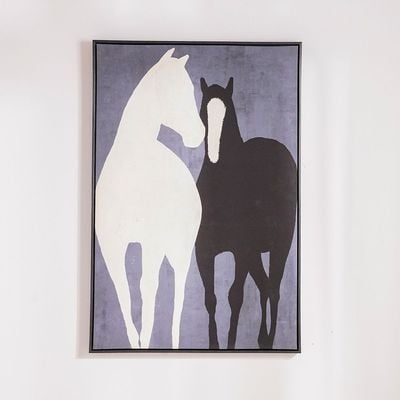 Bloom Canvas Horse Pair  80x120