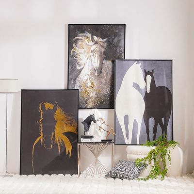 Bloom Canvas Horse Pair  80x120