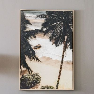 Bloom Canvas Palm Tree Cliffed Coast  80x120