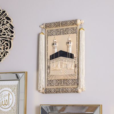 Kaaba Sharif Pearl Panel - Multi-color - 45x63 cm