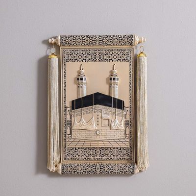 Kaaba Sharif Pearl Panel - Multi-color - 45x63 cm