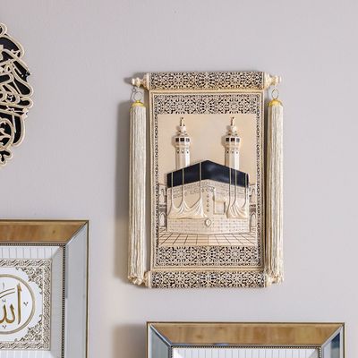 Kaaba Sharif Pearl Panel - Multi-color - 45x63 cm