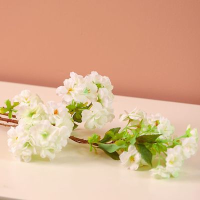 Rejoice White Cherry Blossom Artificial Flower L81CM L17339/WH