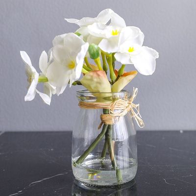 Rejoice White narcissu vase H16cm L22071/WH