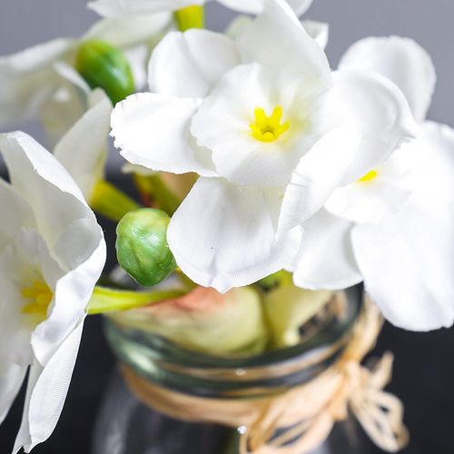 Rejoice White narcissu vase H16cm L22071/WH