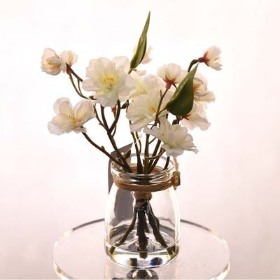 Rejoice White cherry blossom Pudding Vase H19cm L22072/WH