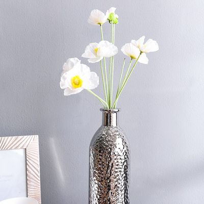 Rejoice Poppy Bunch White L53 cm