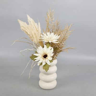 Radiant Indoor Flower In Vase White 20.32X20.32X43.18Cm (Fa2491)