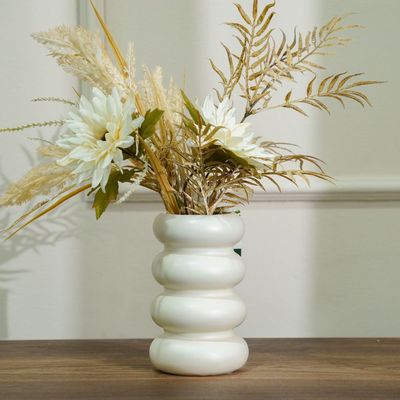 Radiant Indoor Flower In Vase White 20.32X20.32X43.18Cm (Fa2491)