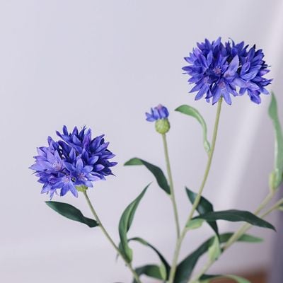 Bloomvogue Artificial Cornflower - Dark Blue - 64 cm