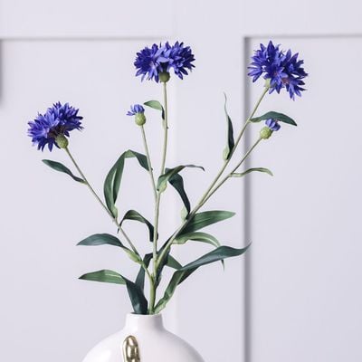 Bloomvogue Artificial Cornflower - Dark Blue - 64 cm