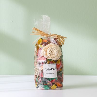 Fleur Rose Pot Pourri With Lily Petals Lata Balls Wo/Perfume Beige 250 Gms