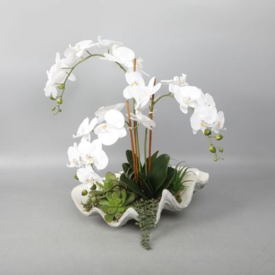 SS25 Daisy Ceramic & Fabric Flower In Pot 44.45*29.21*58.42Cm