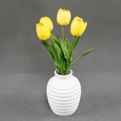 SS25 Daisy Ceramic & Fabric Tulip In Pot 17.78*17.78*40.64Cm