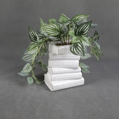 SS25 Daisy Ceramic & Fabric Greenery In Pot 25.4*24.13*31.75Cm