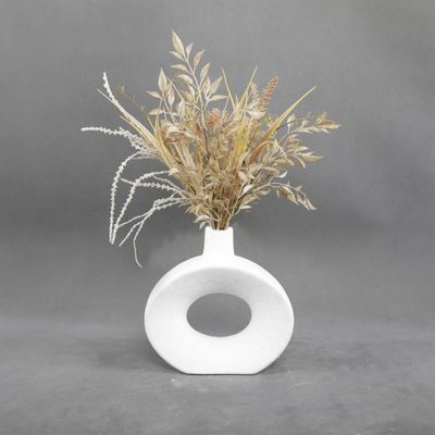 SS25 Daisy Ceramic & Fabric Flower In Pot 25.4*19.05*42.55Cm