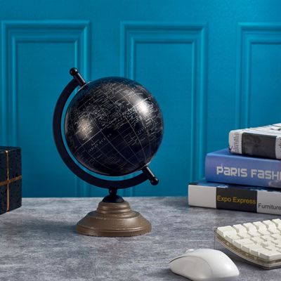 Abriz Globe Table Deco Black Metal / Plastic  18 X 15 X 26 CM