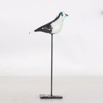 Aw24 Diana Minimalism Glass Bird Lrg Black Multi 17.5X7X40Cm