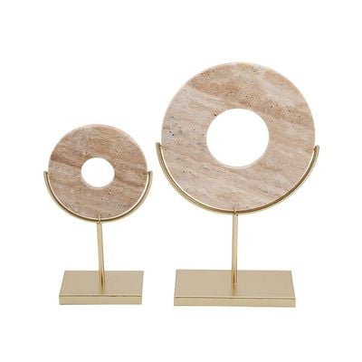 Norwich Decorative Disc on Stand 1 Décor  13X8X24Cm Peach