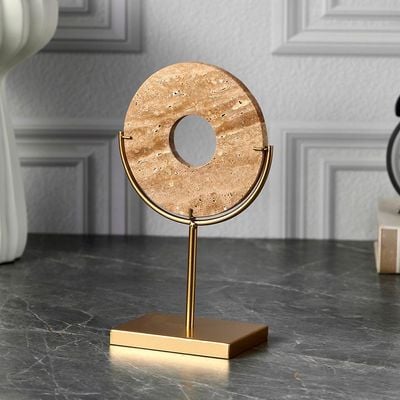 Norwich Decorative Disc on Stand 1 Décor  13X8X24Cm Peach