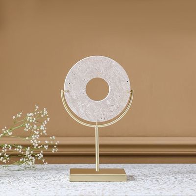 Norwich Decorative Disc on Stand 1 Décor  13X8X24Cm Peach