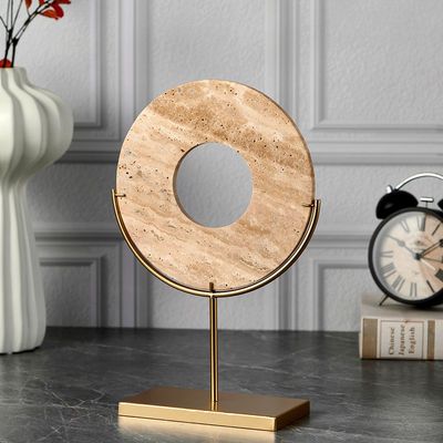 Norwich Decorative Disc on Stand 2 Décor 20X9X31Cm Peach