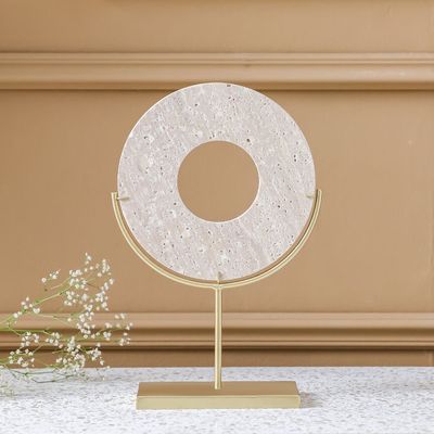 Norwich Decorative Disc on Stand 2 Décor 20X9X31Cm Peach