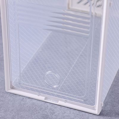 Magnus Foldable Plastic Shoe Organizer With Pet Door Clear 24.8X35.5X18.6Cm 