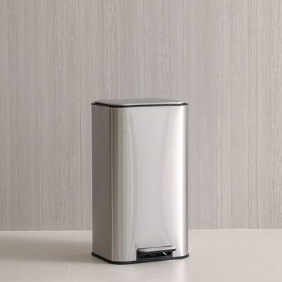 Falcon 30L Stainless Steel Pedal Bin,Soft Close,Stainless Steel Matte Finish 32.5 X 31.8 X 61.9 CM SK19007B-002