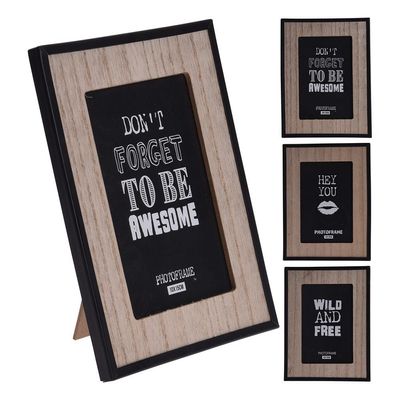 Julia Photo Frame Metal W Wood 3ASS