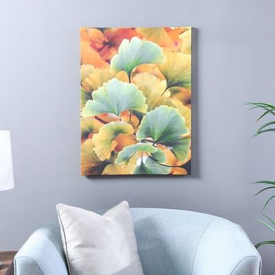 Lorena Gold And Green Leaves Canvas 60X80X2CM