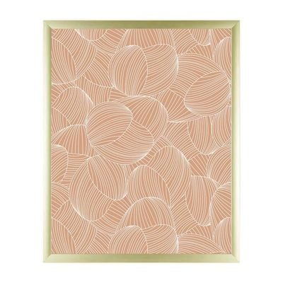 Gallery Outline of Pink Background Flower Framed Art 43X53X2.2CM