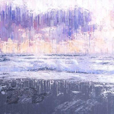 Lorena Hand Painting Purple Background Scenery Canvas 60X90X2CM M1008-21015