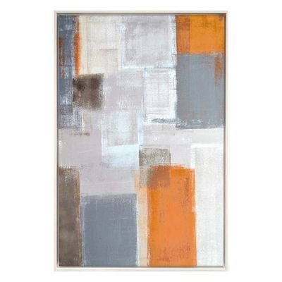 Gallery Orange Blue Square Abstract Art 62X92X3.5CM 4609(BASE)-21002