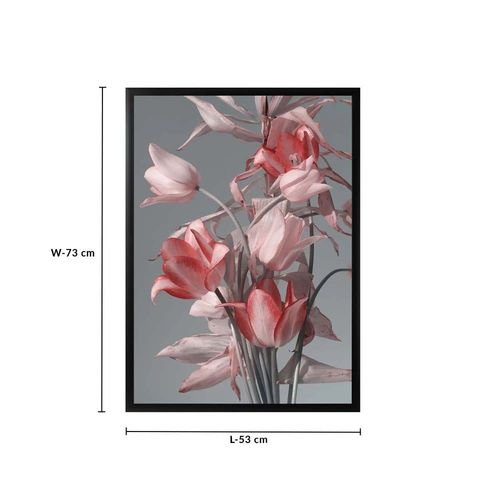 Gallery Safflower With Gray Background Framed Art 53X73X2.2CM 023-21015