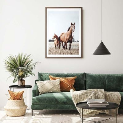 Gallery Two Horses In The Meadow Framed Art 53X73X2.2CM 023-21016