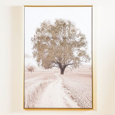 Kellan Natural Tree Wall Art 80X120 Cm Gold P01322G