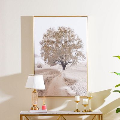 Kellan Natural Tree Wall Art 80X120 Cm Gold P01322G