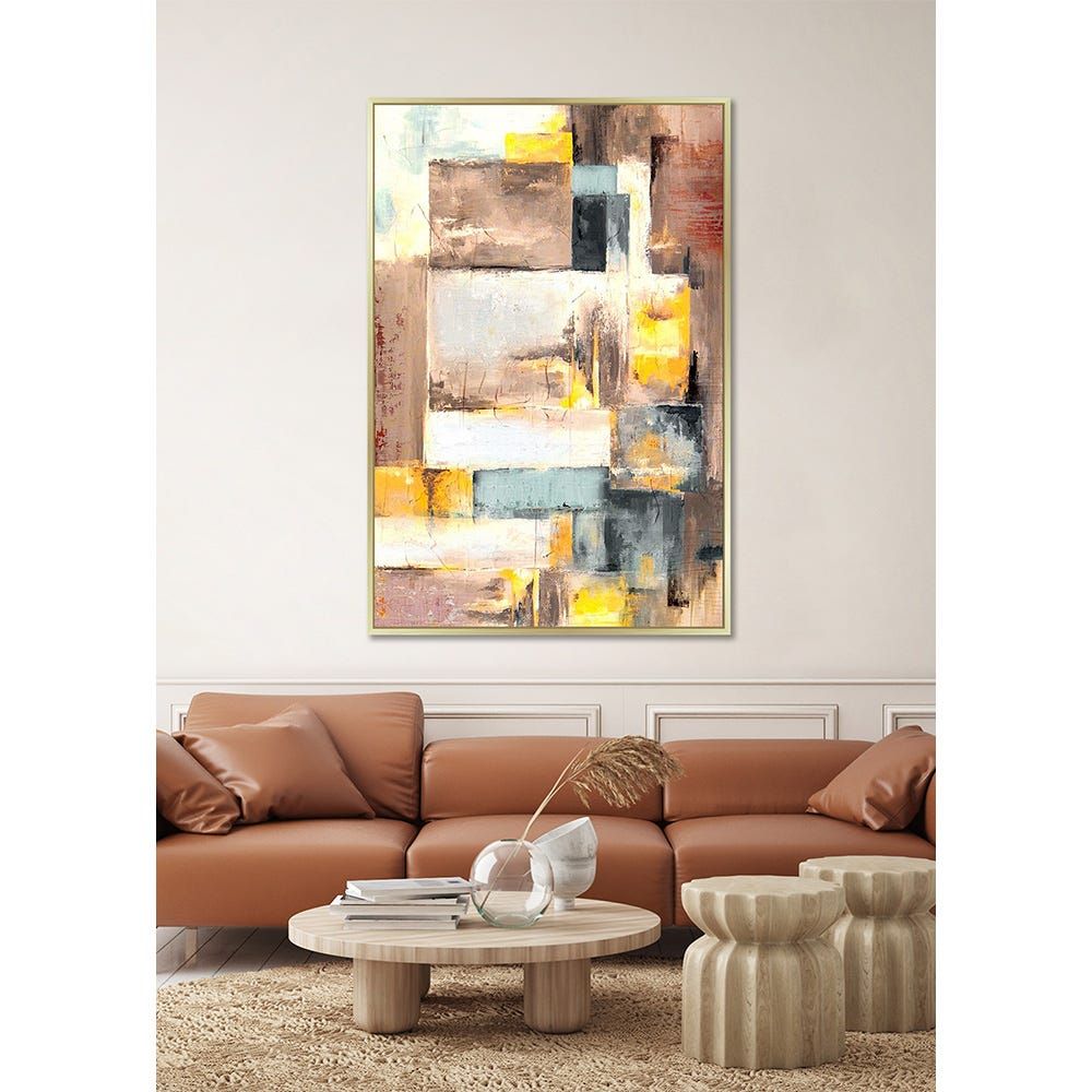 Buy Kellan Abstract Wall Art 80X120 Cm Gold P01914G Online | Danube ...