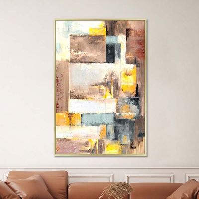 Kellan Abstract Wall Art 80X120 Cm Gold P01914G