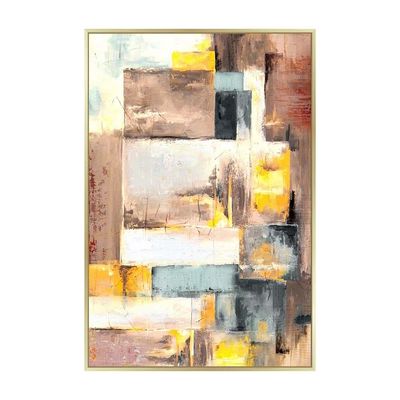 Kellan Abstract Wall Art 80X120 Cm Gold P01914G