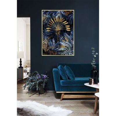 Kellan Bunch Of Leaves Wall Art 80X120 Cm Gold A1235