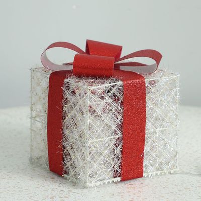 Rudolph Christmas Led Gift Box 12X15X19Cm