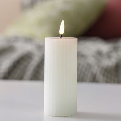 Alice Flute LED Candle White 5.5 X 12.5Cm