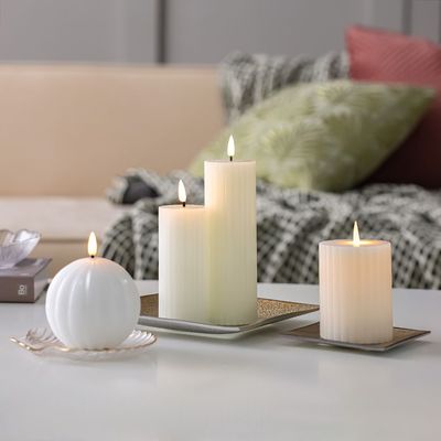 Alice Flute LED Candle White 5.5 X 12.5Cm