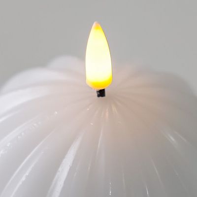 Alice Flute LED Candle White Dia 9Cm