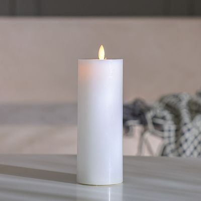 Alice Flute LED Candle White 7.5 X 20Cm(Large)